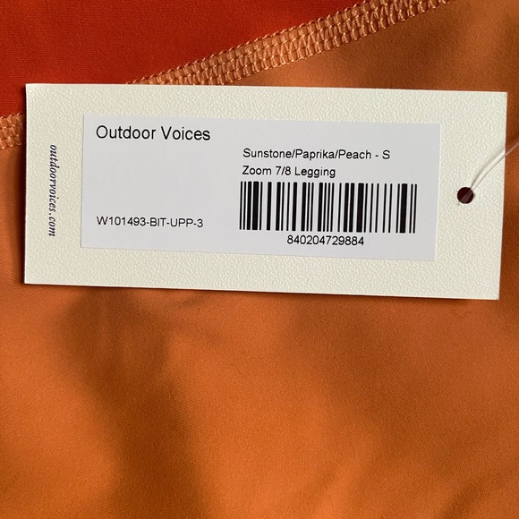 Outdoor Voices Leggings 2 Pocket Phone- orange - Picture 2 of 4